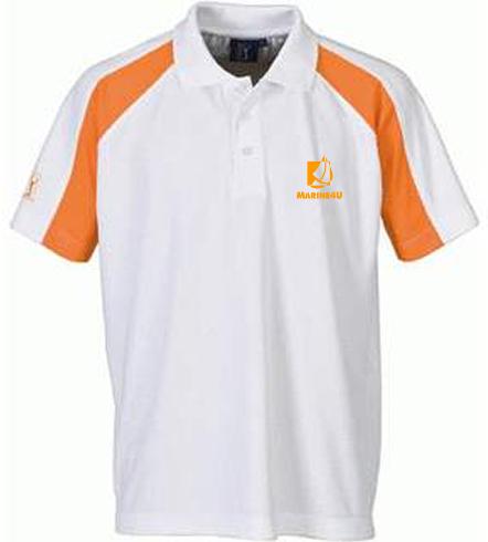 Triko PGA Tour Marine4u - bílé/oranžové