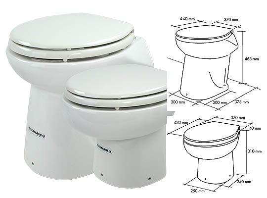 Smart-Flush - Elektrické WC s čerp. na moř. vodu/low profile/12V