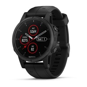 Garmin fenix5S Plus Sapphire Black, Black Band, Performer TRI Bundle