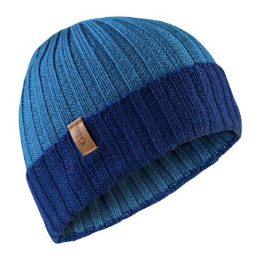 Gill - Wide Rib Knit Beanie - Modrá