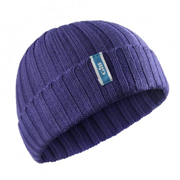 Gill - Wide Rib Knit Beanie - Fialová