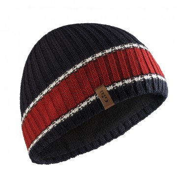 Gill - Band Stripe Beanie - Červená