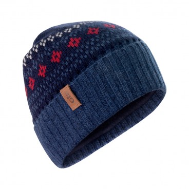 Gill - Nordic Knit Beanie - Modrá