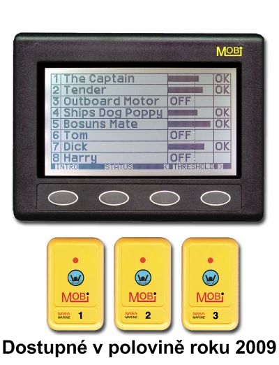 Přístroj MOBi slouží pro indikaci stavu muže přes palubu.