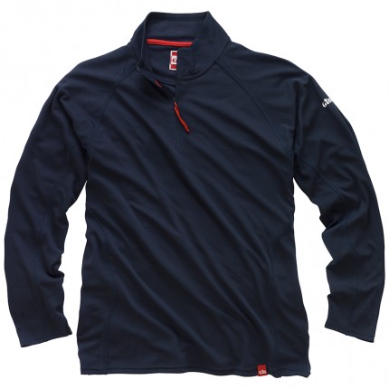 Gill - Men`s UV Tec Zip Long Sleeve Top - Navy