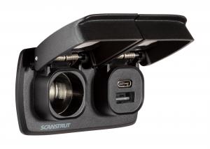 Flip Pro Multi Scabstrut - USB-AC a zásuvka pro zapalovač cigaret / 12 V / SC-MULTI-F2